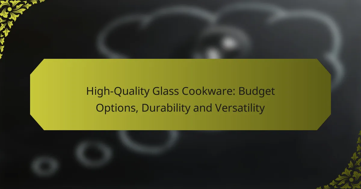High-Quality Glass Cookware: Budget Options, Durability and Versatility