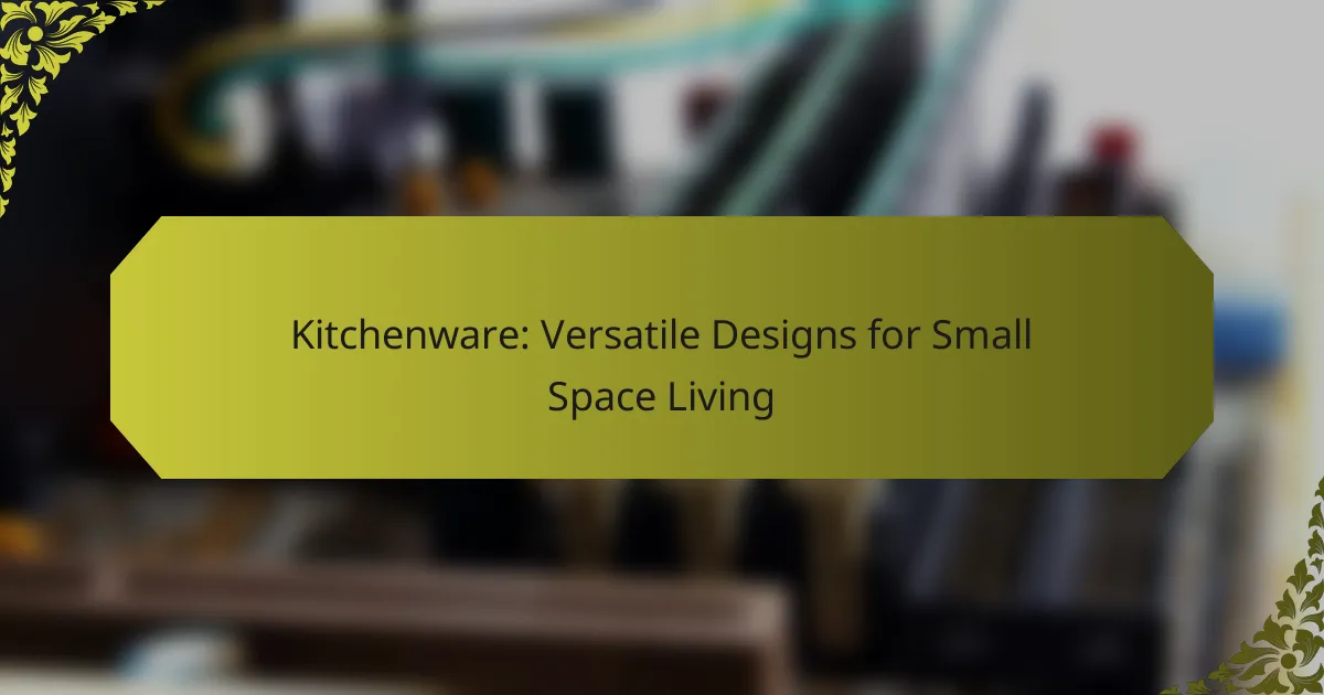 Kitchenware: Versatile Designs for Small Space Living