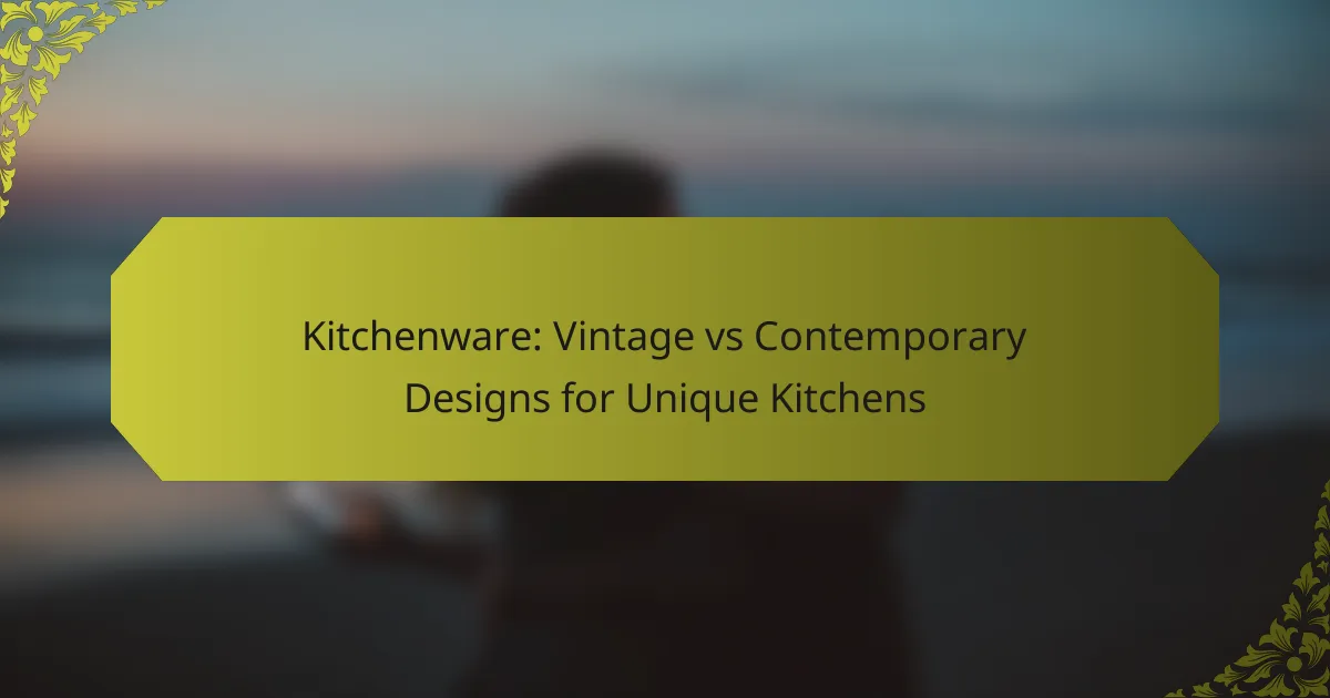 Kitchenware: Vintage vs Contemporary Designs for Unique Kitchens