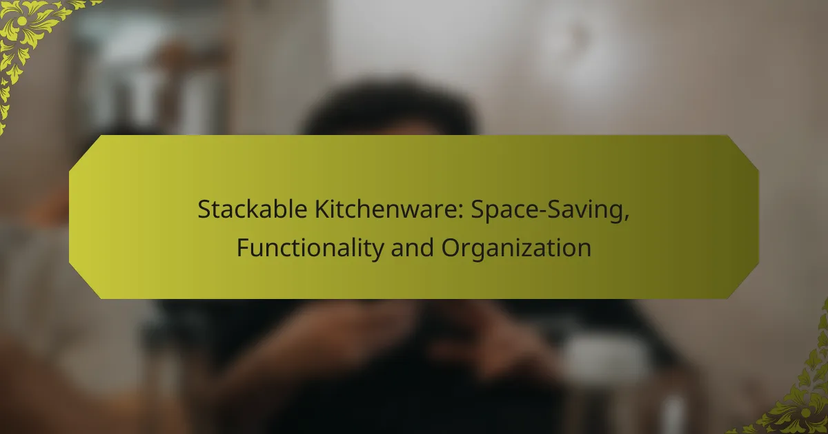 Stackable Kitchenware: Space-Saving, Functionality and Organization