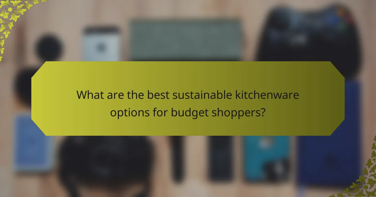 What are the best sustainable kitchenware options for budget shoppers?